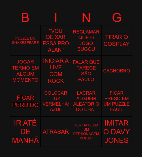 CELLBIT SILLENT HILL Bingo Card