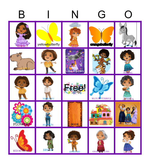 Encanto Bingo Card
