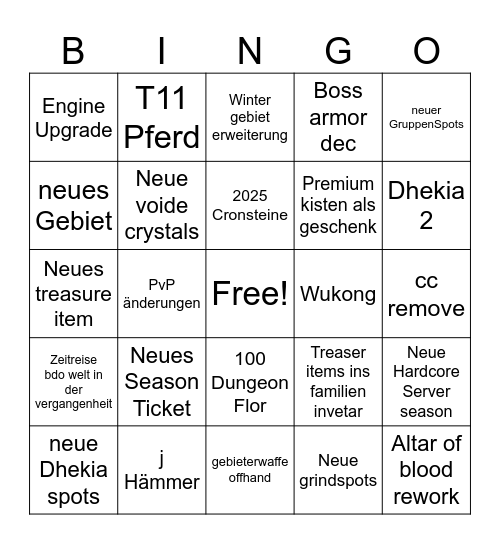 Lol Bingo Card