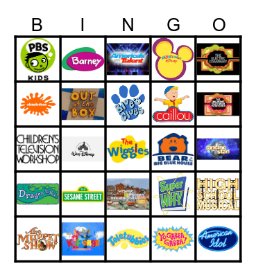 TV Logos Bingo Card