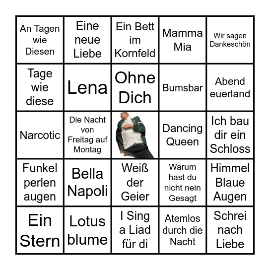 Lanzen Bingo Card