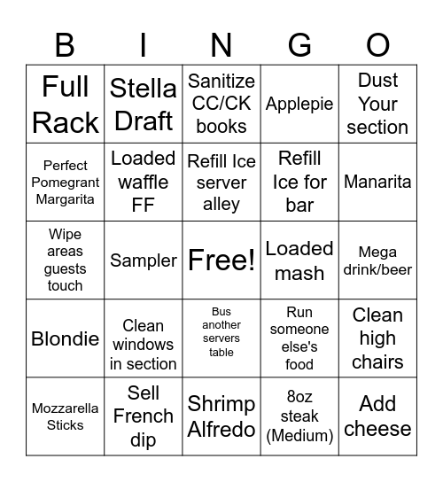 Server Bingo Card