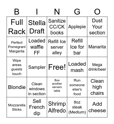 Server Bingo Card