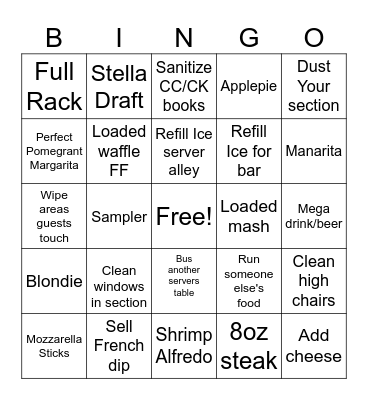 Server Bingo Card
