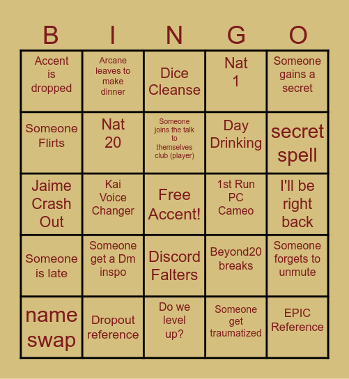 WMW 2nd Run Bingo Card