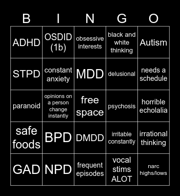 jonney bingo Card