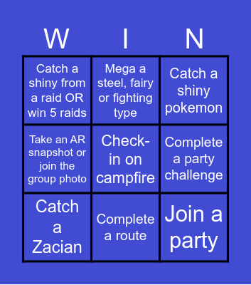 Global GoFest Day 2 Bingo Card