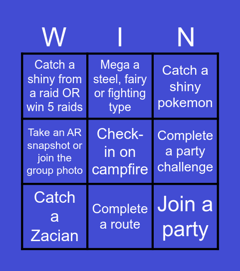 Global GoFest Day 2 Bingo Card