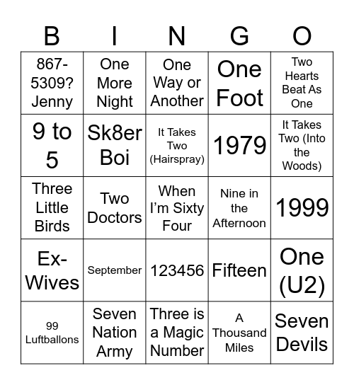 Colors Bingo Card