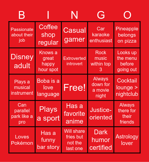Bingo? Let's Match! Bingo Card