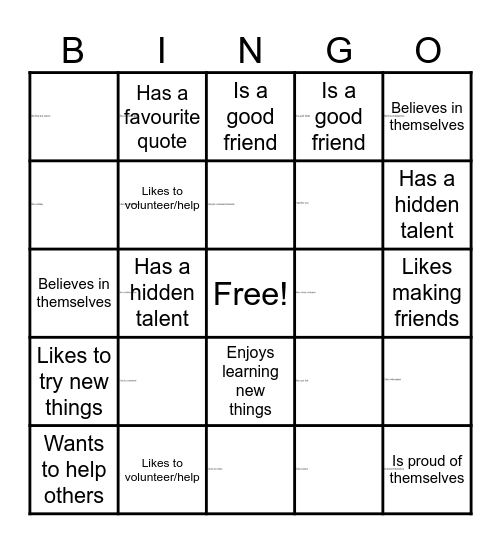 Bingo Card 2: Identity Bingo Card