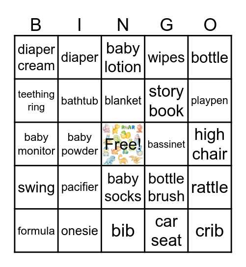 Baby Bingo Card