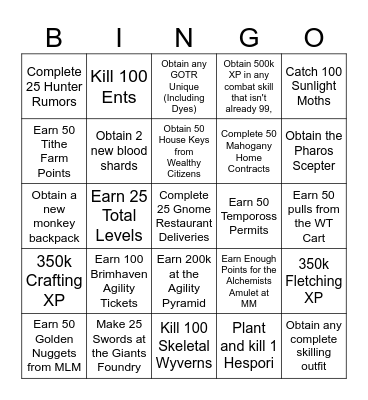 Duke Solo BINGO Card