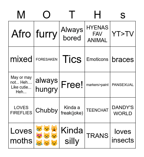 ME Bingo Card