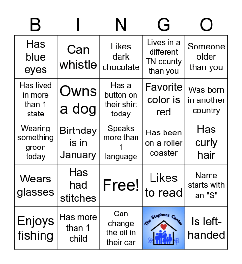 Family Mingle Bingo Card