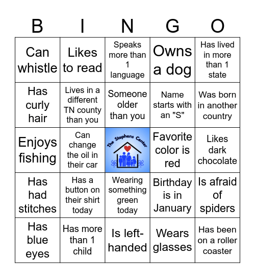 Family Mingle Bingo Card
