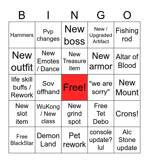 Bdo Heidel Ball 2025 Bingo Card