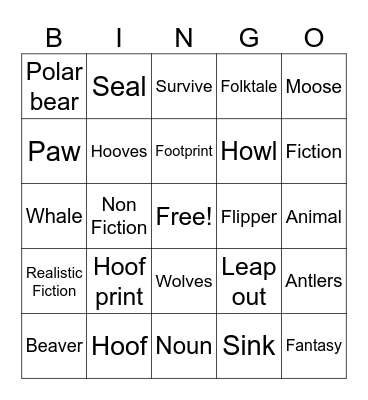 Book: Is This a Moose Bingo Card