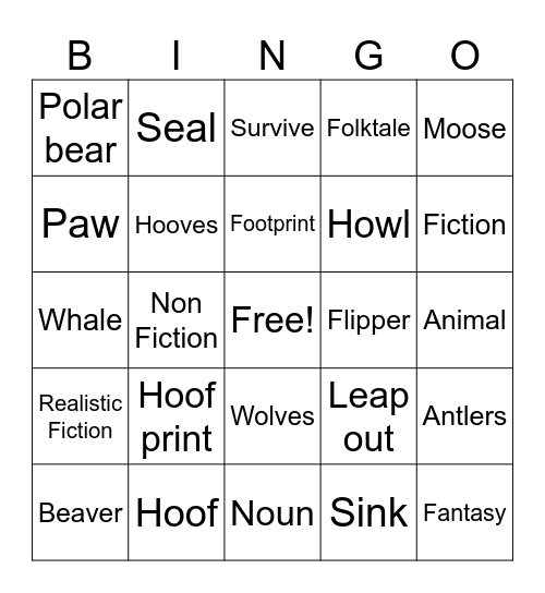 Book: Is This a Moose Bingo Card