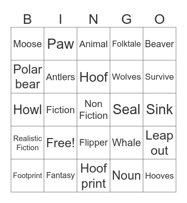 Book: Is This a Moose Bingo Card