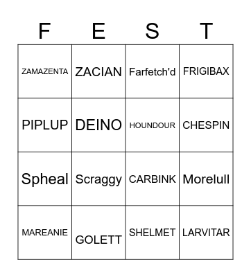GO FEST 2025 Bingo Card