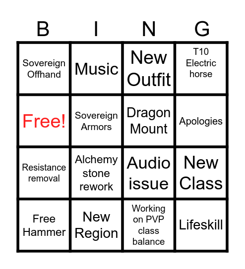 Heidel Ball 2025 Bingo Card