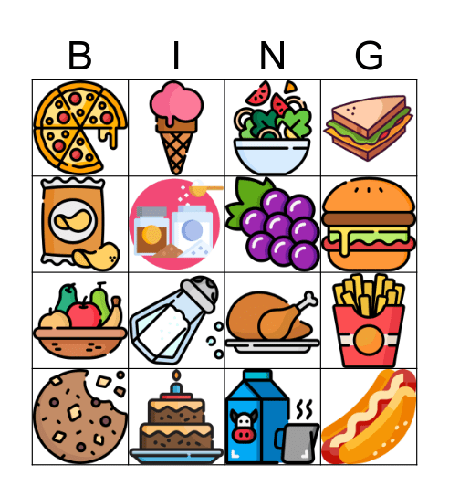FOOD Bingo Card