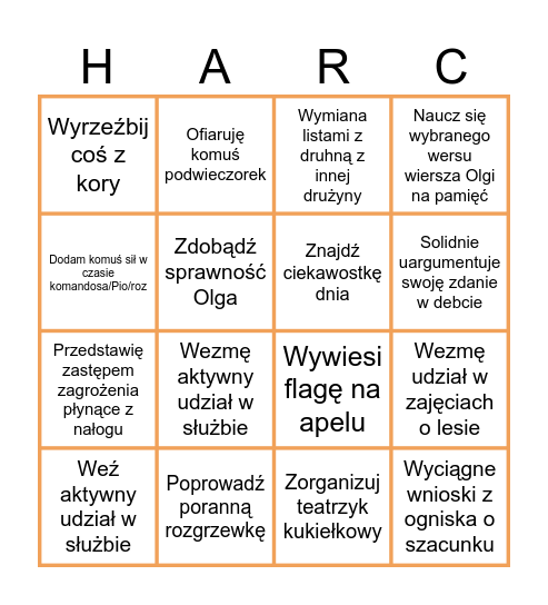 BINGO 12-stkowe Bingo Card