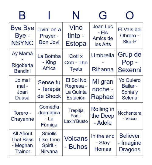 Bingo Musical ALMATÀ 2025 Bingo Card