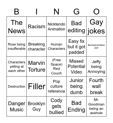 SML Bingo Card