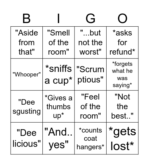 JBM Bingo Card