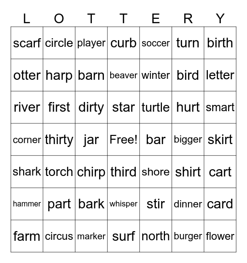 Who is Lucky!! Bingo Card