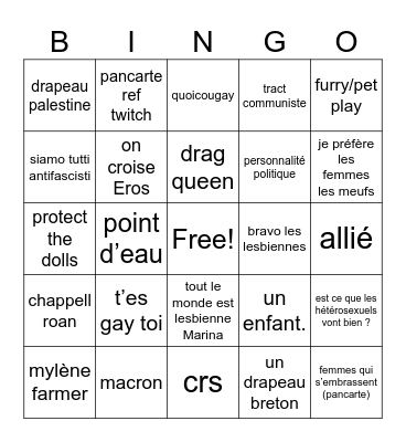 bingo pride Bingo Card