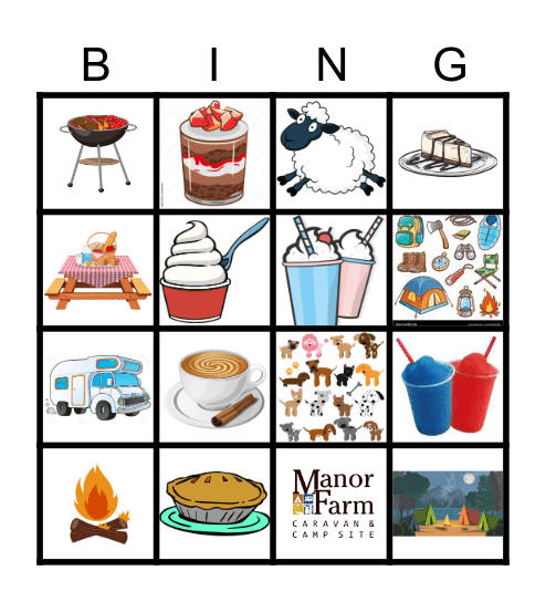 Camping Bingo Card