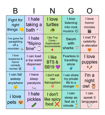 FUN BINGO Card