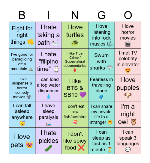 FUN BINGO Card