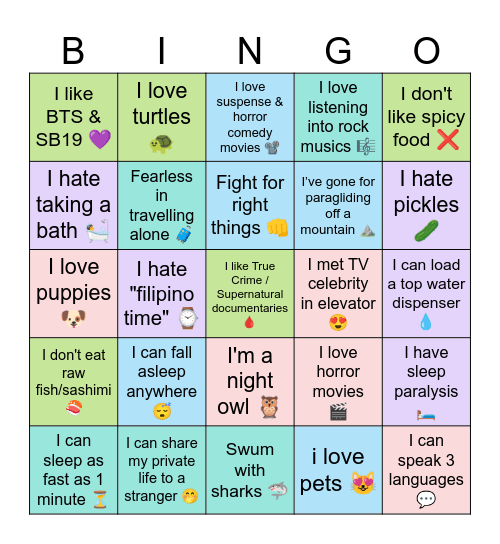 FUN BINGO Card
