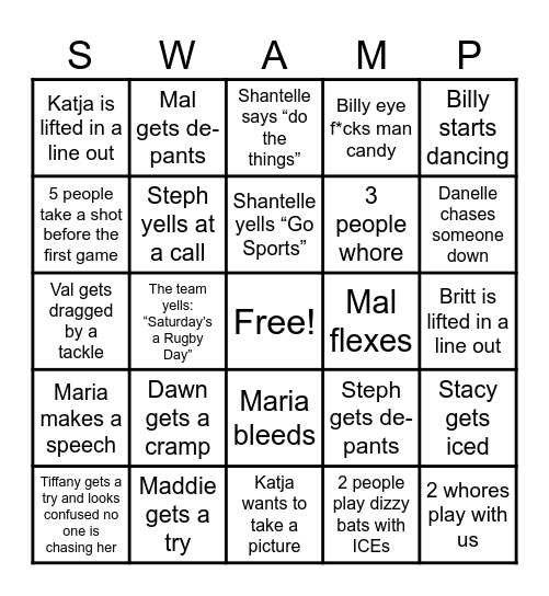 🔥BurningHam🔥 Bingo Card