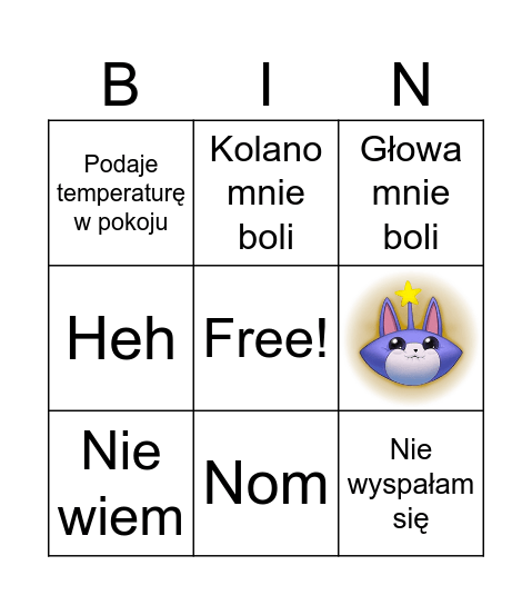Bingo z Werą Bingo Card