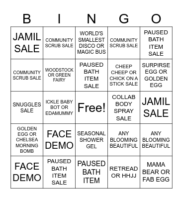 FINAL SATURDAY OF FY2025! Bingo Card