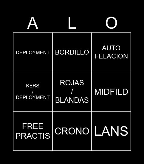 ALONSO RUEDA DE PRENSA BINGO Card
