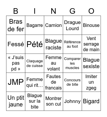 Soirée disco Bingo Card