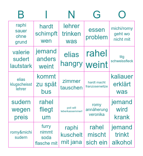 Straßburg BINGO Card