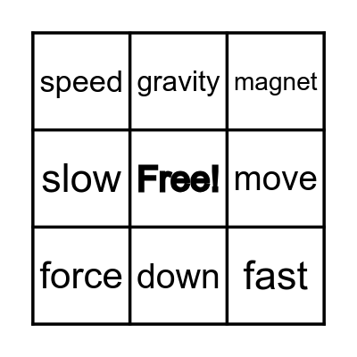 At the Amusement Park Vocabulary Bingo Card