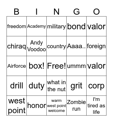 I mean I guess Bingo Card