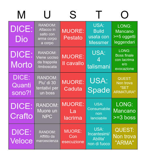 Anello del vecchio - Antonio Bingo Card