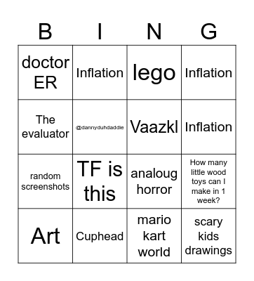 Videos on my home page Bingo Card