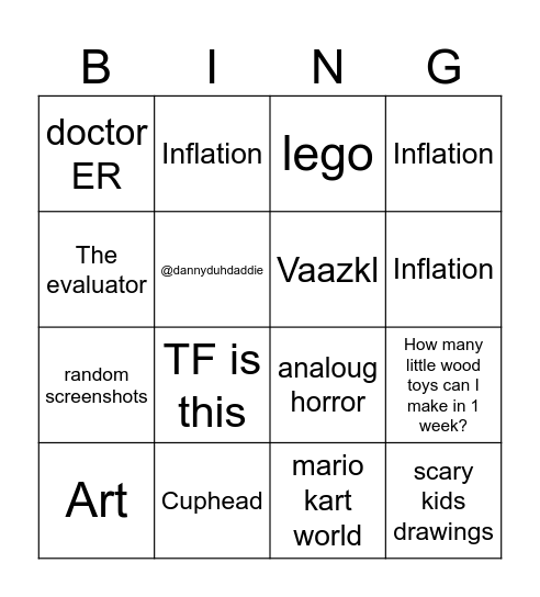 Videos on my home page Bingo Card