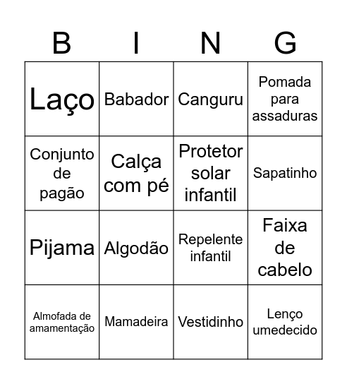 Adrielle Bingo Card