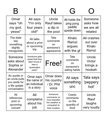 Big Bingo Card
